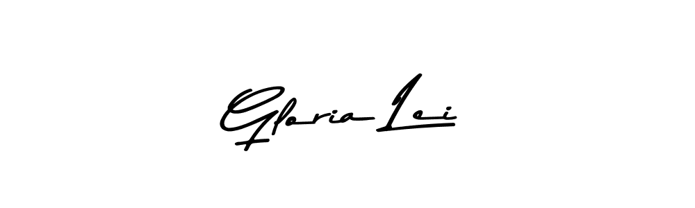 How to make Gloria Lei name signature. Use Asem Kandis PERSONAL USE style for creating short signs online. This is the latest handwritten sign. Gloria Lei signature style 9 images and pictures png