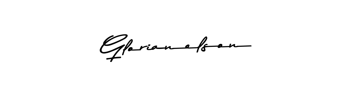 Glorianelson stylish signature style. Best Handwritten Sign (Asem Kandis PERSONAL USE) for my name. Handwritten Signature Collection Ideas for my name Glorianelson. Glorianelson signature style 9 images and pictures png