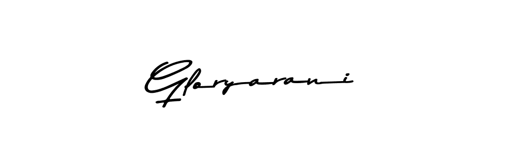 Make a beautiful signature design for name Gloryarani. With this signature (Asem Kandis PERSONAL USE) style, you can create a handwritten signature for free. Gloryarani signature style 9 images and pictures png