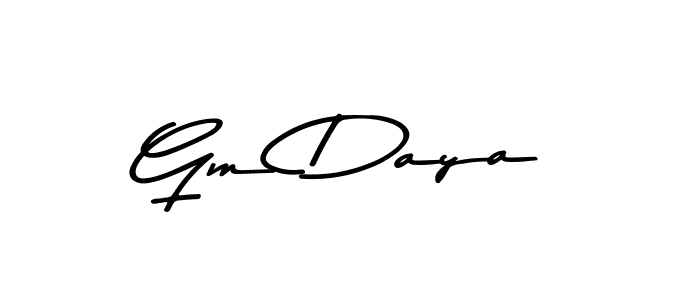 How to make Gm Daya signature? Asem Kandis PERSONAL USE is a professional autograph style. Create handwritten signature for Gm Daya name. Gm Daya signature style 9 images and pictures png