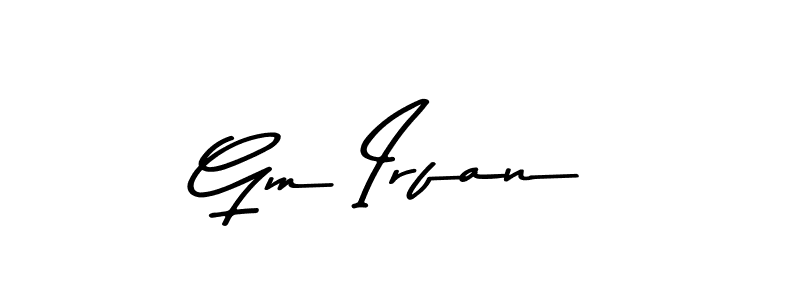 Gm Irfan stylish signature style. Best Handwritten Sign (Asem Kandis PERSONAL USE) for my name. Handwritten Signature Collection Ideas for my name Gm Irfan. Gm Irfan signature style 9 images and pictures png