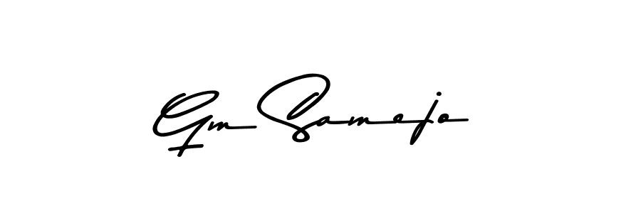 if you are searching for the best signature style for your name Gm Samejo. so please give up your signature search. here we have designed multiple signature styles  using Asem Kandis PERSONAL USE. Gm Samejo signature style 9 images and pictures png