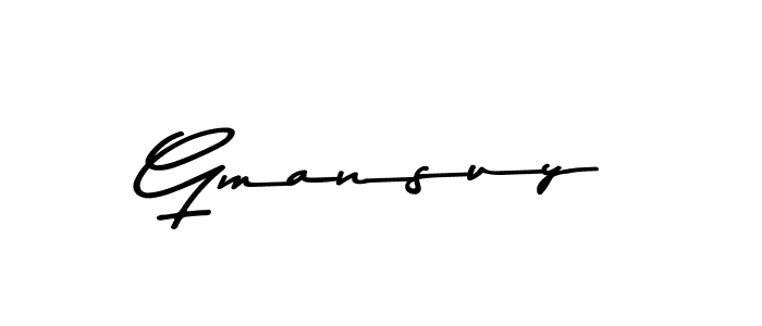 Gmansuy stylish signature style. Best Handwritten Sign (Asem Kandis PERSONAL USE) for my name. Handwritten Signature Collection Ideas for my name Gmansuy. Gmansuy signature style 9 images and pictures png