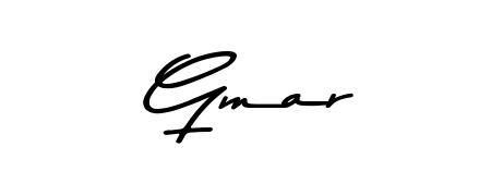 The Asem Kandis PERSONAL USE font transforms the name Gmar into an executive sign with sharp precision and distinguished character. Gmar signature style 9 images and pictures png