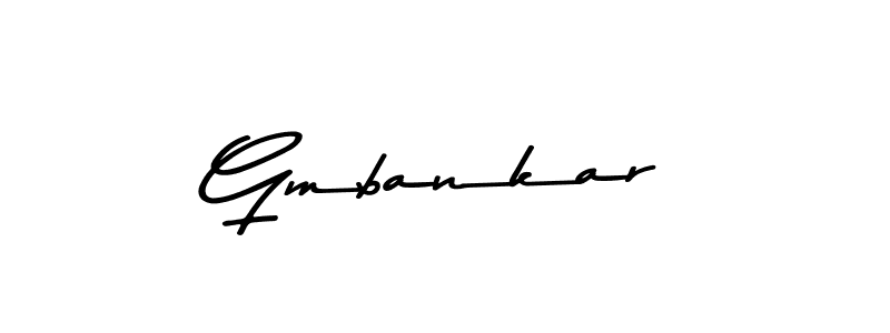 Also You can easily find your signature by using the search form. We will create Gmbankar name handwritten signature images for you free of cost using Asem Kandis PERSONAL USE sign style. Gmbankar signature style 9 images and pictures png