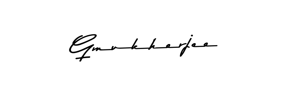 You should practise on your own different ways (Asem Kandis PERSONAL USE) to write your name (Gmukherjee) in signature. don't let someone else do it for you. Gmukherjee signature style 9 images and pictures png