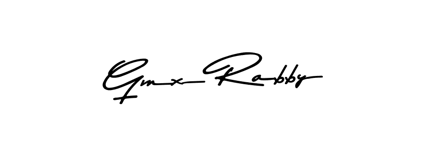 Create a beautiful signature design for name Gmx Rabby. With this signature (Asem Kandis PERSONAL USE) fonts, you can make a handwritten signature for free. Gmx Rabby signature style 9 images and pictures png