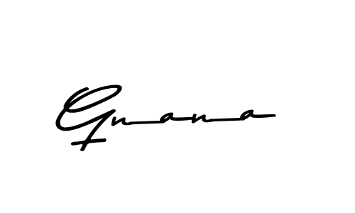 How to make Gnana name signature. Use Asem Kandis PERSONAL USE style for creating short signs online. This is the latest handwritten sign. Gnana signature style 9 images and pictures png