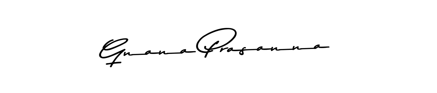 Create a beautiful signature design for name Gnana Prasanna. With this signature (Asem Kandis PERSONAL USE) fonts, you can make a handwritten signature for free. Gnana Prasanna signature style 9 images and pictures png