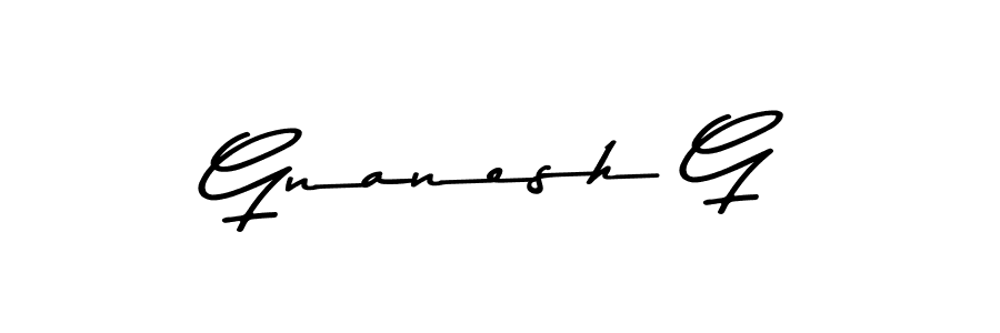 Make a beautiful signature design for name Gnanesh G. With this signature (Asem Kandis PERSONAL USE) style, you can create a handwritten signature for free. Gnanesh G signature style 9 images and pictures png