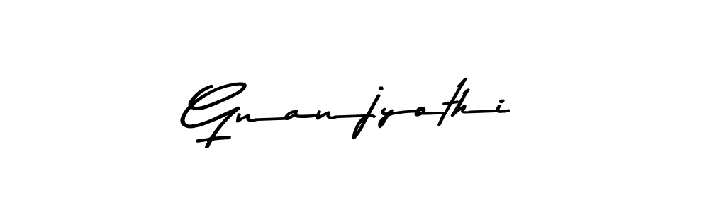Design your own signature with our free online signature maker. With this signature software, you can create a handwritten (Asem Kandis PERSONAL USE) signature for name Gnanjyothi. Gnanjyothi signature style 9 images and pictures png