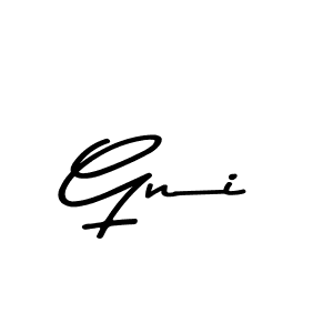 Use a signature maker to create a handwritten signature online. With this signature software, you can design (Asem Kandis PERSONAL USE) your own signature for name Gni. Gni signature style 9 images and pictures png