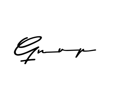 Gnup stylish signature style. Best Handwritten Sign (Asem Kandis PERSONAL USE) for my name. Handwritten Signature Collection Ideas for my name Gnup. Gnup signature style 9 images and pictures png