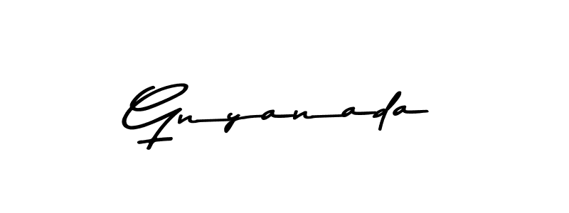 You should practise on your own different ways (Asem Kandis PERSONAL USE) to write your name (Gnyanada) in signature. don't let someone else do it for you. Gnyanada signature style 9 images and pictures png