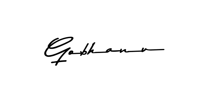 Gobhanu stylish signature style. Best Handwritten Sign (Asem Kandis PERSONAL USE) for my name. Handwritten Signature Collection Ideas for my name Gobhanu. Gobhanu signature style 9 images and pictures png