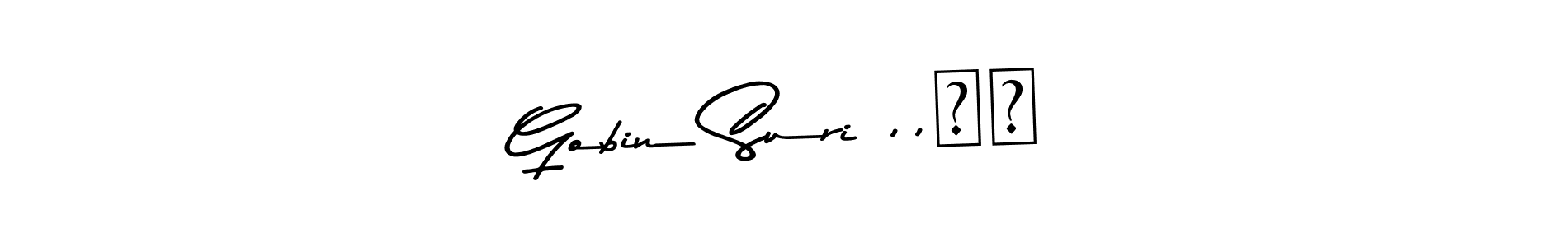 Similarly Asem Kandis PERSONAL USE is the best handwritten signature design. Signature creator online .You can use it as an online autograph creator for name Gobin Suri ,,❤️. Gobin Suri ,,❤️ signature style 9 images and pictures png