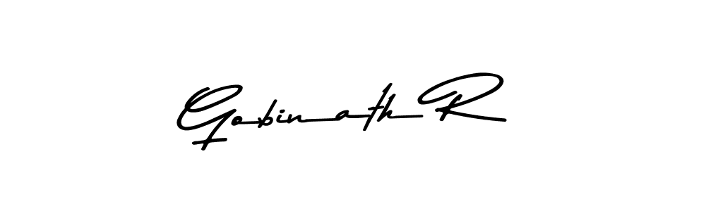 Asem Kandis PERSONAL USE is a professional signature style that is perfect for those who want to add a touch of class to their signature. It is also a great choice for those who want to make their signature more unique. Get Gobinath R name to fancy signature for free. Gobinath R signature style 9 images and pictures png