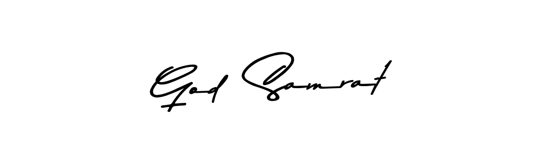 How to make God  Samrat name signature. Use Asem Kandis PERSONAL USE style for creating short signs online. This is the latest handwritten sign. God  Samrat signature style 9 images and pictures png