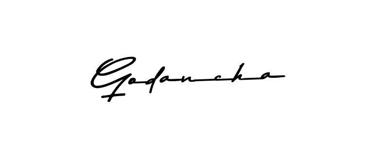 Make a beautiful signature design for name Godancha. With this signature (Asem Kandis PERSONAL USE) style, you can create a handwritten signature for free. Godancha signature style 9 images and pictures png
