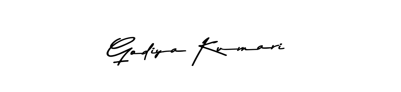 How to make Godiya Kumari name signature. Use Asem Kandis PERSONAL USE style for creating short signs online. This is the latest handwritten sign. Godiya Kumari signature style 9 images and pictures png