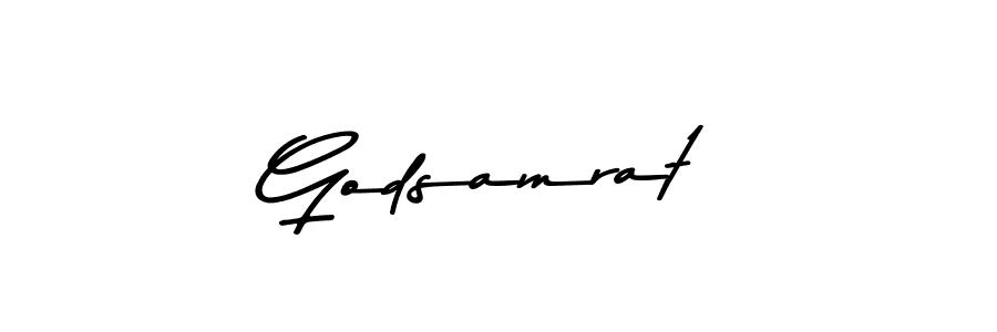 How to make Godsamrat signature? Asem Kandis PERSONAL USE is a professional autograph style. Create handwritten signature for Godsamrat name. Godsamrat signature style 9 images and pictures png