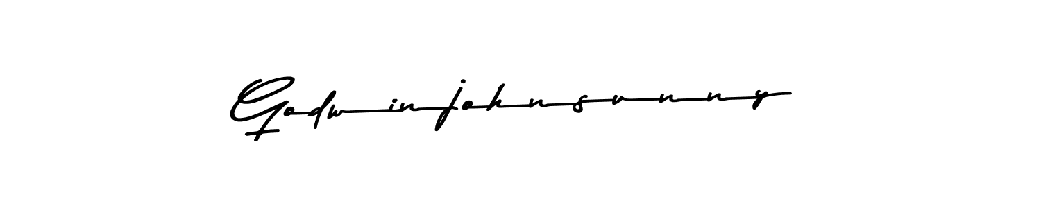 How to make Godwinjohnsunny name signature. Use Asem Kandis PERSONAL USE style for creating short signs online. This is the latest handwritten sign. Godwinjohnsunny signature style 9 images and pictures png