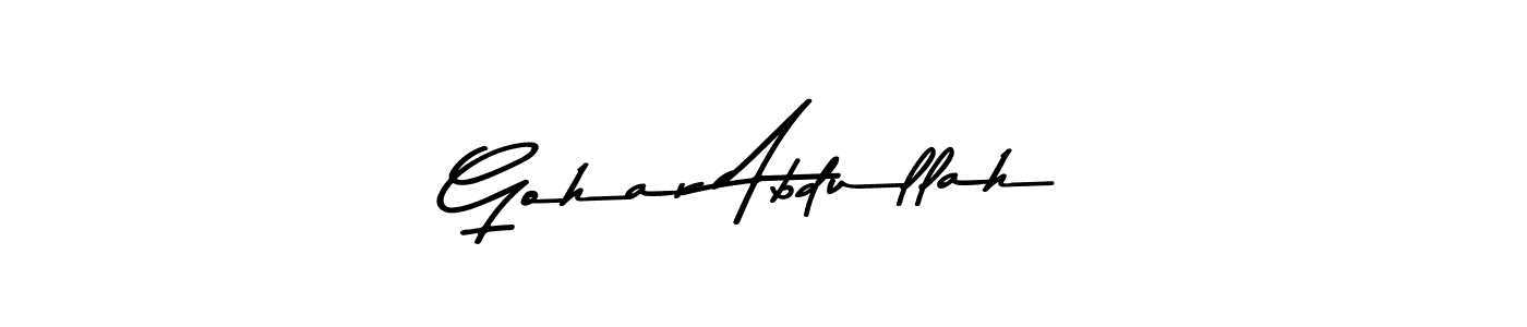 Use a signature maker to create a handwritten signature online. With this signature software, you can design (Asem Kandis PERSONAL USE) your own signature for name Gohar Abdullah. Gohar Abdullah signature style 9 images and pictures png