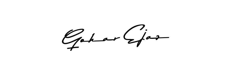 if you are searching for the best signature style for your name Gohar Ejaz. so please give up your signature search. here we have designed multiple signature styles  using Asem Kandis PERSONAL USE. Gohar Ejaz signature style 9 images and pictures png