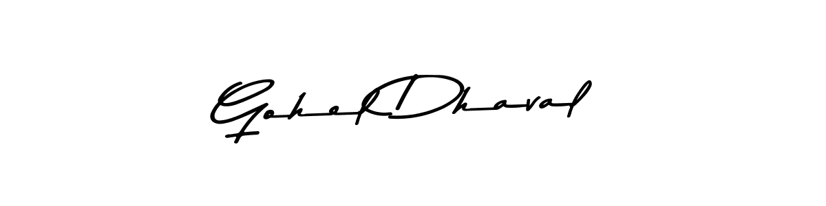 if you are searching for the best signature style for your name Gohel Dhaval. so please give up your signature search. here we have designed multiple signature styles  using Asem Kandis PERSONAL USE. Gohel Dhaval signature style 9 images and pictures png
