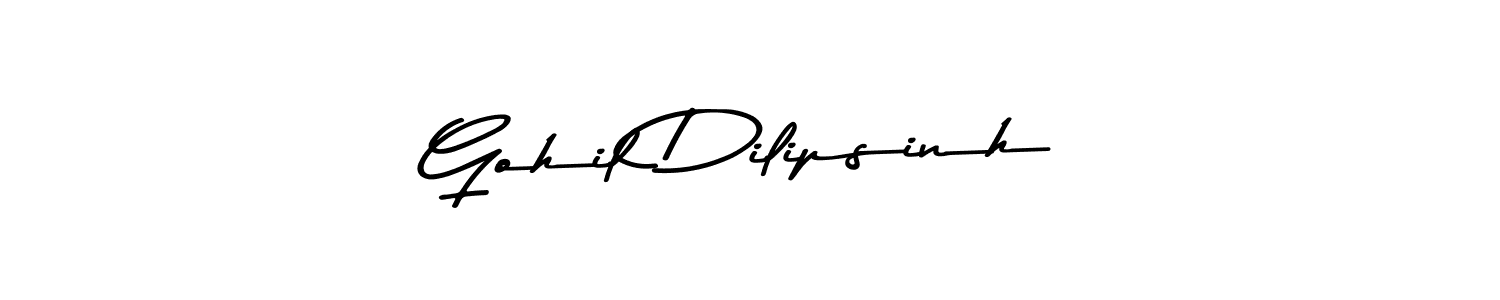 Design your own signature with our free online signature maker. With this signature software, you can create a handwritten (Asem Kandis PERSONAL USE) signature for name Gohil Dilipsinh. Gohil Dilipsinh signature style 9 images and pictures png