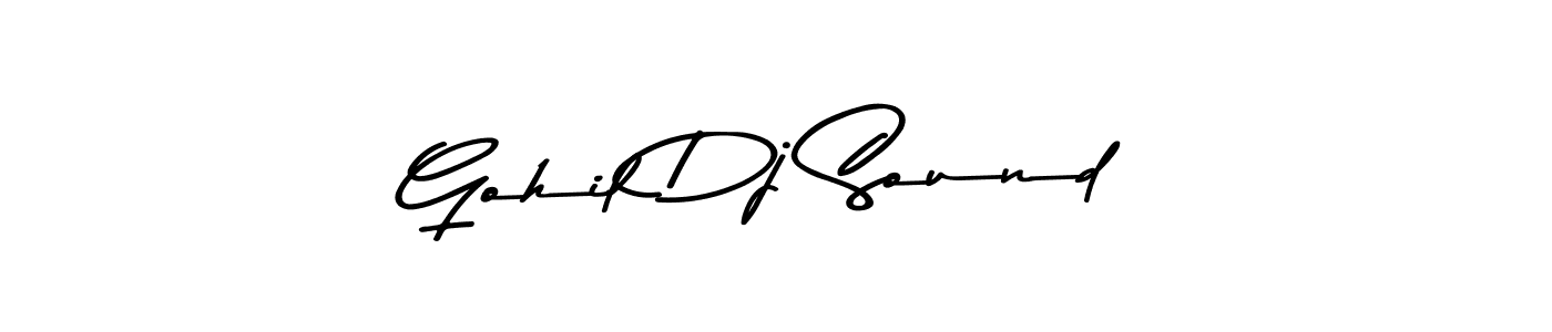 Gohil Dj Sound stylish signature style. Best Handwritten Sign (Asem Kandis PERSONAL USE) for my name. Handwritten Signature Collection Ideas for my name Gohil Dj Sound. Gohil Dj Sound signature style 9 images and pictures png