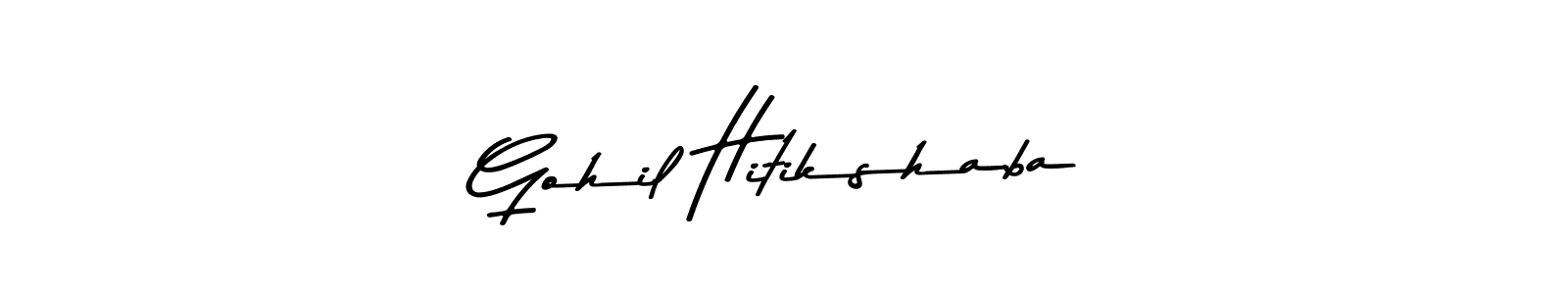 Make a short Gohil Hitikshaba signature style. Manage your documents anywhere anytime using Asem Kandis PERSONAL USE. Create and add eSignatures, submit forms, share and send files easily. Gohil Hitikshaba signature style 9 images and pictures png
