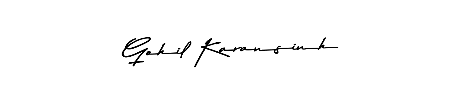 Create a beautiful signature design for name Gohil Karansinh. With this signature (Asem Kandis PERSONAL USE) fonts, you can make a handwritten signature for free. Gohil Karansinh signature style 9 images and pictures png