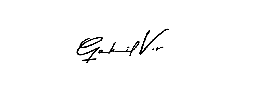 Make a beautiful signature design for name Gohil V.r. Use this online signature maker to create a handwritten signature for free. Gohil V.r signature style 9 images and pictures png