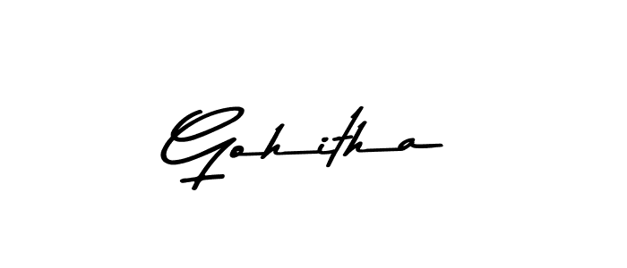 Gohitha stylish signature style. Best Handwritten Sign (Asem Kandis PERSONAL USE) for my name. Handwritten Signature Collection Ideas for my name Gohitha. Gohitha signature style 9 images and pictures png