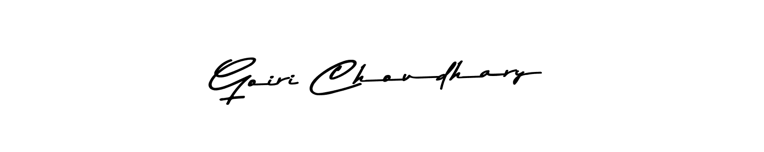 Make a beautiful signature design for name Goiri Choudhary. With this signature (Asem Kandis PERSONAL USE) style, you can create a handwritten signature for free. Goiri Choudhary signature style 9 images and pictures png