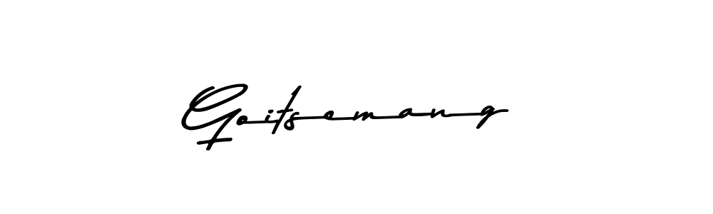 How to make Goitsemang name signature. Use Asem Kandis PERSONAL USE style for creating short signs online. This is the latest handwritten sign. Goitsemang signature style 9 images and pictures png