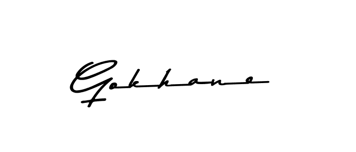 Gokhane stylish signature style. Best Handwritten Sign (Asem Kandis PERSONAL USE) for my name. Handwritten Signature Collection Ideas for my name Gokhane. Gokhane signature style 9 images and pictures png