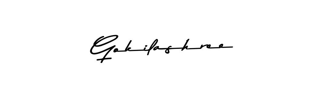 You should practise on your own different ways (Asem Kandis PERSONAL USE) to write your name (Gokilashree) in signature. don't let someone else do it for you. Gokilashree signature style 9 images and pictures png