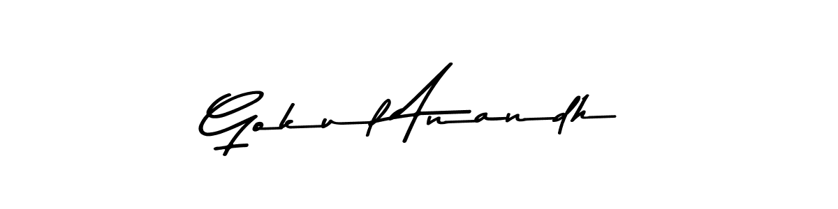 Make a beautiful signature design for name Gokul Anandh. Use this online signature maker to create a handwritten signature for free. Gokul Anandh signature style 9 images and pictures png