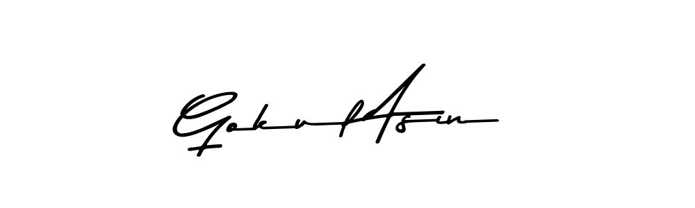 Use a signature maker to create a handwritten signature online. With this signature software, you can design (Asem Kandis PERSONAL USE) your own signature for name Gokul Asin. Gokul Asin signature style 9 images and pictures png