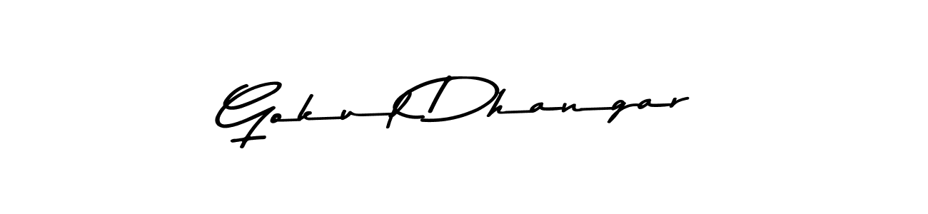 Design your own signature with our free online signature maker. With this signature software, you can create a handwritten (Asem Kandis PERSONAL USE) signature for name Gokul Dhangar. Gokul Dhangar signature style 9 images and pictures png