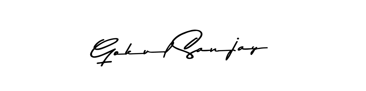 Also You can easily find your signature by using the search form. We will create Gokul Sanjay name handwritten signature images for you free of cost using Asem Kandis PERSONAL USE sign style. Gokul Sanjay signature style 9 images and pictures png