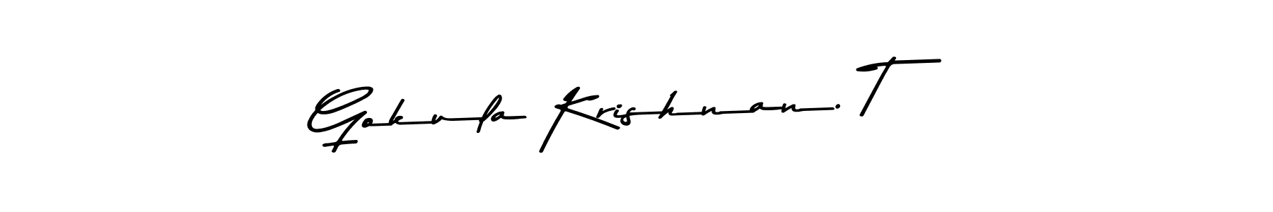 if you are searching for the best signature style for your name Gokula Krishnan. T. so please give up your signature search. here we have designed multiple signature styles  using Asem Kandis PERSONAL USE. Gokula Krishnan. T signature style 9 images and pictures png