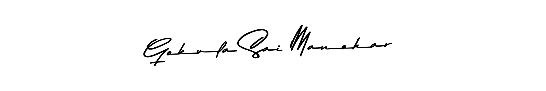 Gokula Sai Manohar stylish signature style. Best Handwritten Sign (Asem Kandis PERSONAL USE) for my name. Handwritten Signature Collection Ideas for my name Gokula Sai Manohar. Gokula Sai Manohar signature style 9 images and pictures png