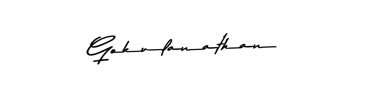 How to make Gokulanathan signature? Asem Kandis PERSONAL USE is a professional autograph style. Create handwritten signature for Gokulanathan name. Gokulanathan signature style 9 images and pictures png