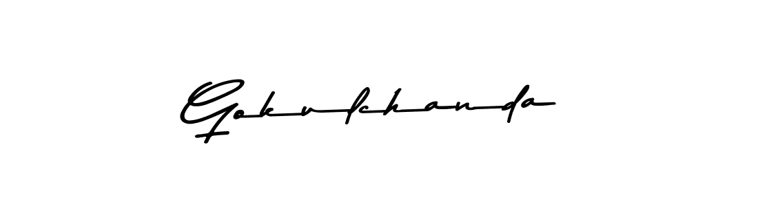 Similarly Asem Kandis PERSONAL USE is the best handwritten signature design. Signature creator online .You can use it as an online autograph creator for name Gokulchanda. Gokulchanda signature style 9 images and pictures png