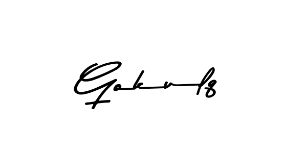 Use a signature maker to create a handwritten signature online. With this signature software, you can design (Asem Kandis PERSONAL USE) your own signature for name Gokulq. Gokulq signature style 9 images and pictures png