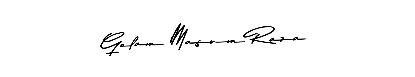 Make a beautiful signature design for name Golam Masum Raza. With this signature (Asem Kandis PERSONAL USE) style, you can create a handwritten signature for free. Golam Masum Raza signature style 9 images and pictures png