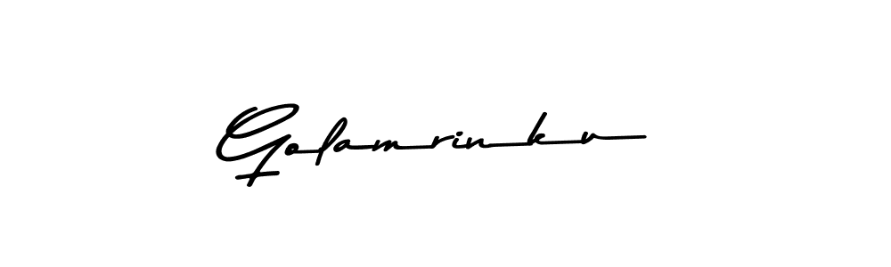 How to Draw Golamrinku signature style? Asem Kandis PERSONAL USE is a latest design signature styles for name Golamrinku. Golamrinku signature style 9 images and pictures png